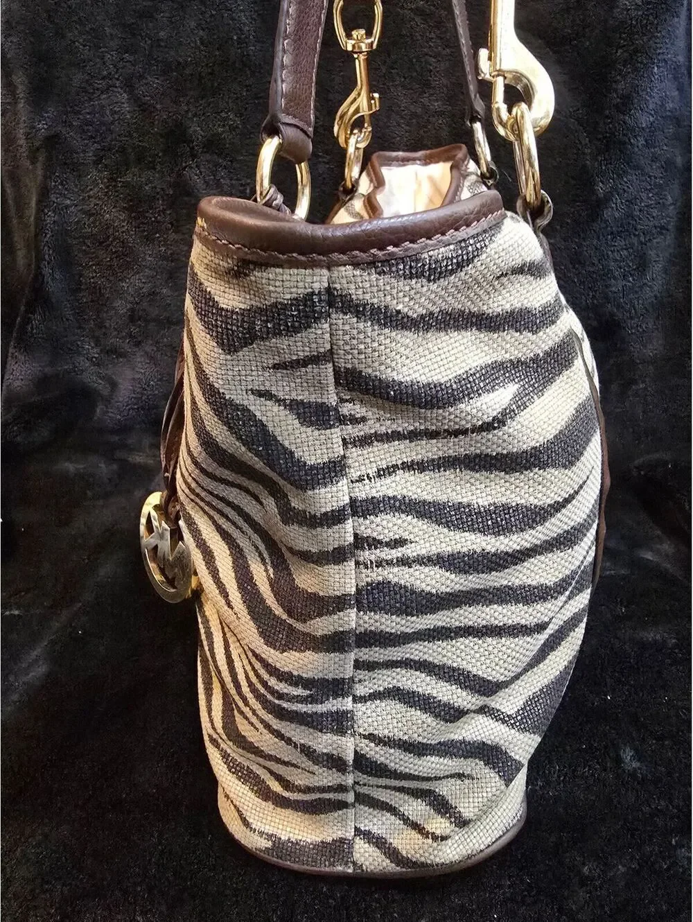 139. Michael Kors Zebra-print canvas Tote